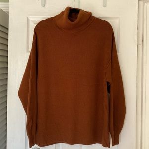 Beautiful brown Free People sweater with balloon sleeves
